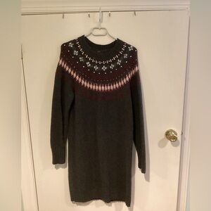 J. Crew Embellished Sweater Dress medium